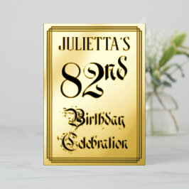 82.a Festa de aniversário — Script Elegante + Nome