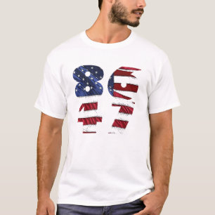 86-47 Camisa de Texto do Sinalizador