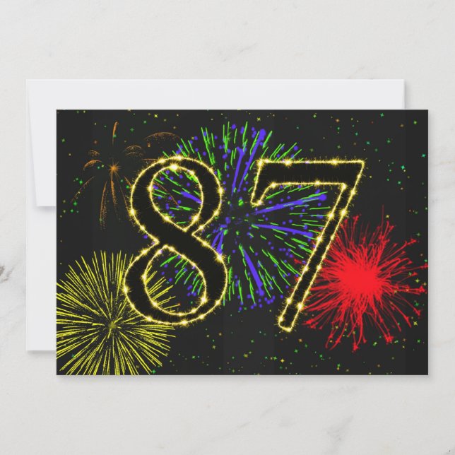 87º convite à festa de aniversário (Frente)