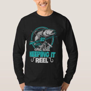 87.º Aniversário Engraçado de Pesca Camisa Pescado