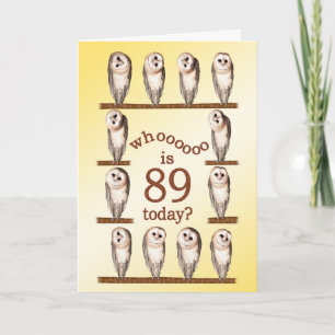 89º aniversário, Cartão Curioso das Corujas.
