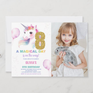 8.º Aniversário - Foto do Convite de Aniversário d