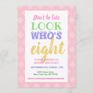 8.º Aniversário - Slogans de Convite