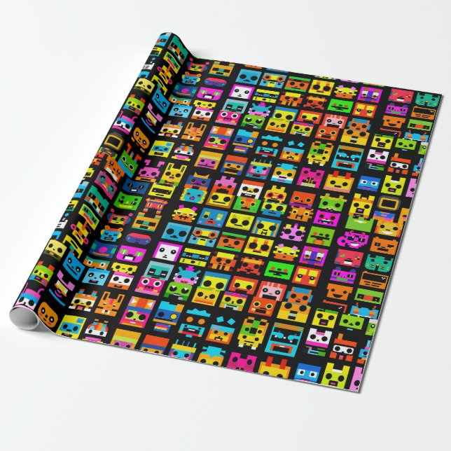 8 bits - Papel de moldagem de presente de Natal e  (Desenrolado)