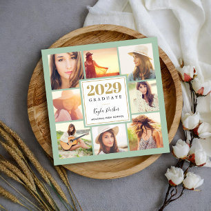 8 Cartões de Anúncio de Graduação Magnética d