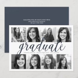 8 Convite para Graduação de Script Moderno de Foto