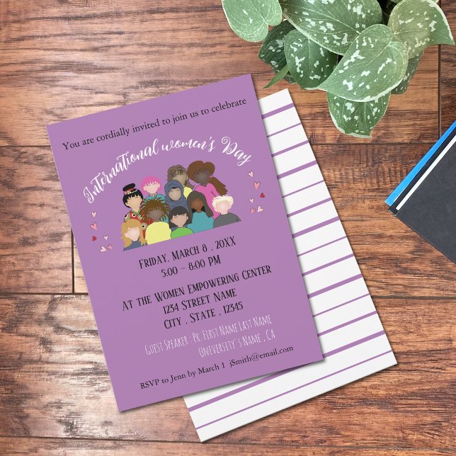 8 de março Convite Internacional para o Dia das Mu (Criador carregado)