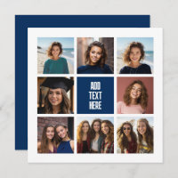 8 Marinho de Colagem de Fotografias Monograma - Ca