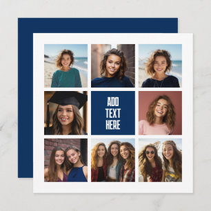 8 Marinho de Colagem de Fotografias Monograma - Ca