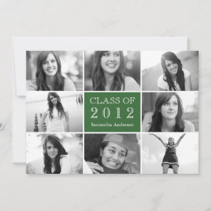 8 Verde de Convite para Graduação de Colagem de 