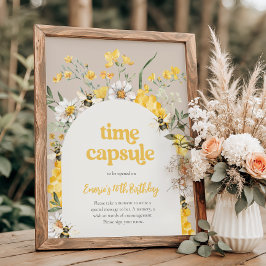 8x10 Bee Aniversário Sinal da Cápsula