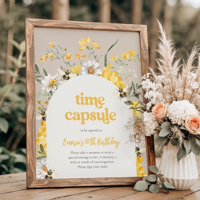 8x10 Bee Aniversário Sinal da Cápsula (Criador carregado)