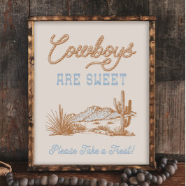 8x10 Cowboys são Sweet Western Sign