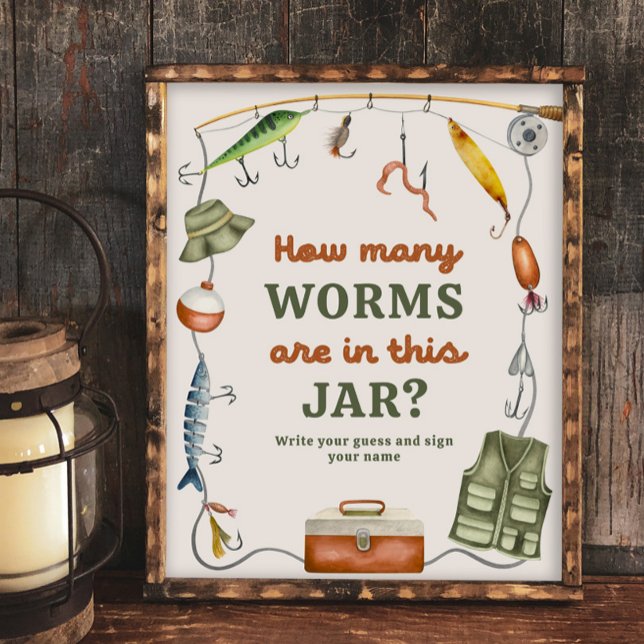 8x10 polegadas Adivinha Quantos Sinais De Pesca (Criador carregado)