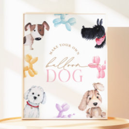 8x10 Puppy Paw-Ty Faça um Sinal de Cachorro de Bal