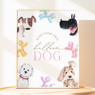 8x10 Puppy Paw-Ty Faça um Sinal de Cachorro de Bal