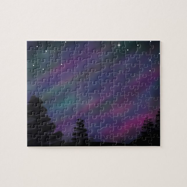 8x10 quebra-cabeça - Aurora Borealis (Horizontal)