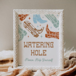 8x10 Sinal de Buraco de Água Ocidental