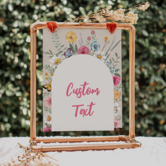 8x10 Sinal de Festa Personalizada de Flor Selvagem (Criador carregado)
