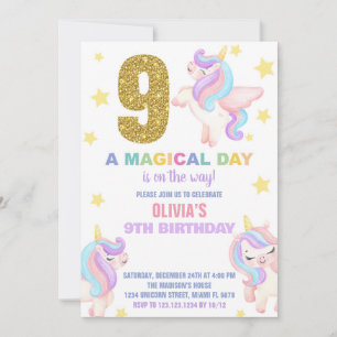 9ª Voz de Convites de Aniversário do Rainbow Unico