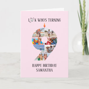 9º Cartão com fotos de aniversário