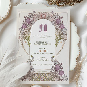 90 Aniversário Convite Art Nouveau W. Morris