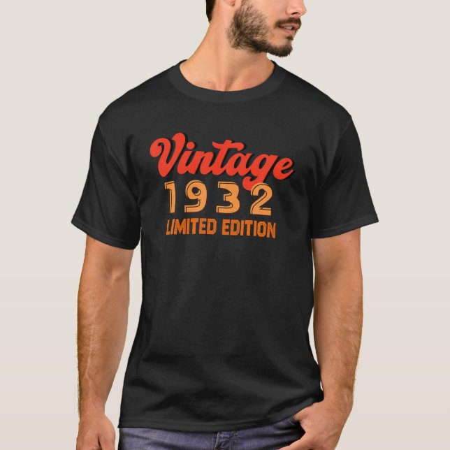 90 Birthday, 90 Anos De Idade, Camisetas Vintage,  (Frente)