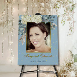 90 Birthday Adulto Floral Dourada Foto Elegante
