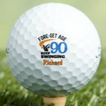 90 Birthday Golf Balls 90 Anos Engraçado Dão Azul