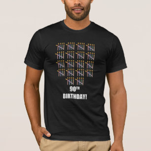 90 Birthday T-Shirt com Velas