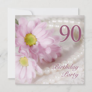 90 Convite de aniversário com margaridas