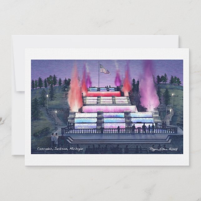 90# Convite Linen Cascades Jackson Michigan (Frente)