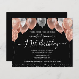 90 de balões brilhantes rosa