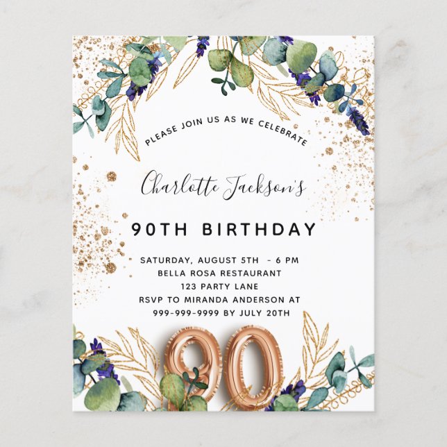 90 de orçamento eucalipto verde-vegetação (Frente)