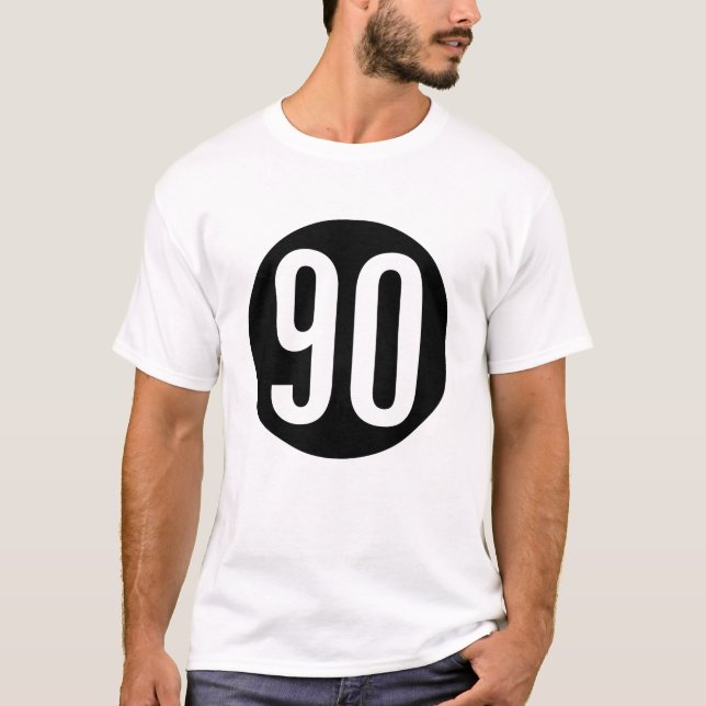 90 em um t-shirt do círculo (Frente)