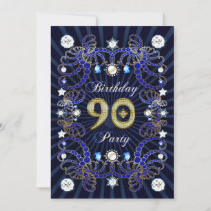 90 festa de aniversário convite com massas de joi
