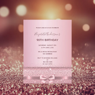 90 festa de aniversário rosa de ouro convite de ig