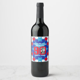 90 nome de aniversário fotografia etiquetas de vin
