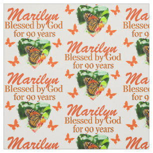 90 PERSONALIZADO TECIDO DE BORDA DE ANIVERSÁRIO