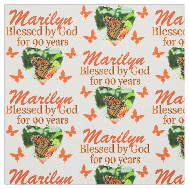 90 PERSONALIZADO TECIDO DE BORDA DE ANIVERSÁRIO (Modelo)