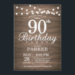 90 Russo Aniversário Convite String Luz Madeira<br><div class="desc">Convite de Aniversário para 90 Russo com Luzes de Cordas Fundo de Madeira. 16º 18º 21rua 30 40º 50º 60º 80 90 100º,  Qualquer idade. Para mais personalização,  clique no botão "Personalizar" e use nossa ferramenta de design para modificar este modelo.</div>