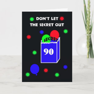 90 Surprise Convite de aniversário — Segredo