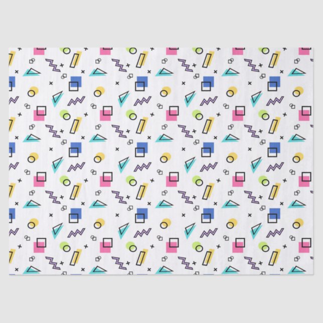 90s Visualizar formas simples e tópicos Papel de t (Frente )