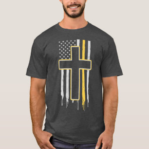 911 Camisa de Expedição Bandeira Patriótica Cruzad