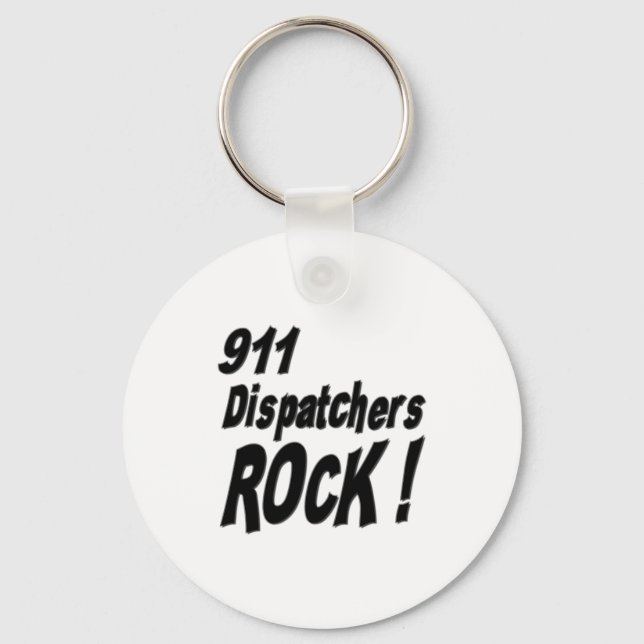 911 Dispatchers Rock! Chaveiro (Frente)
