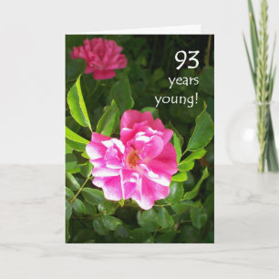 93º Cartão de Aniversário - Rosas Rosa