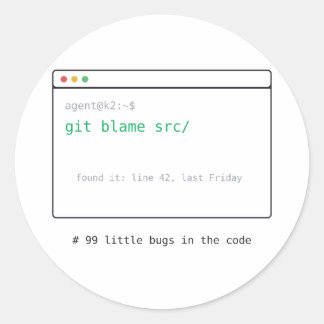 99 Pequenos Bugs no Código - Presente de Adesivo D
