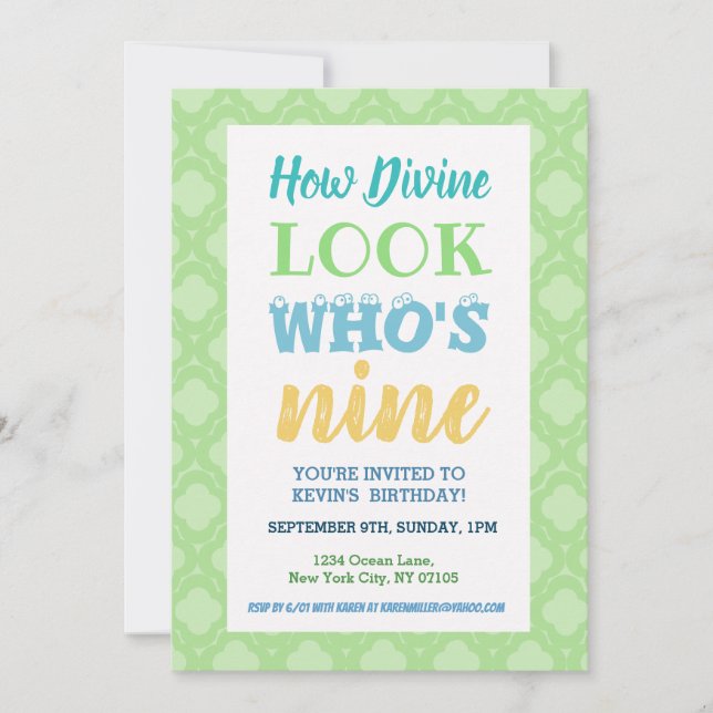 9.º Aniversário - Notícias do Convite (Frente)