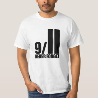 9-11 nunca esqueça o t-shirt