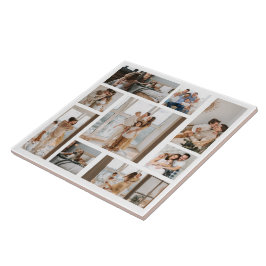 9 Azulejos cerâmicos decorativos de colagem de fot